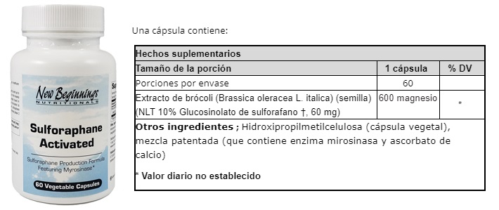 EXTRACTO DE BROCOLI -Sulfurophane activado X 60CAP