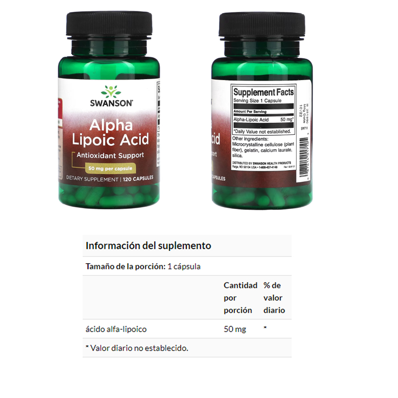 ACIDO ALFA LIPOICO 50 MGX120 CAPS