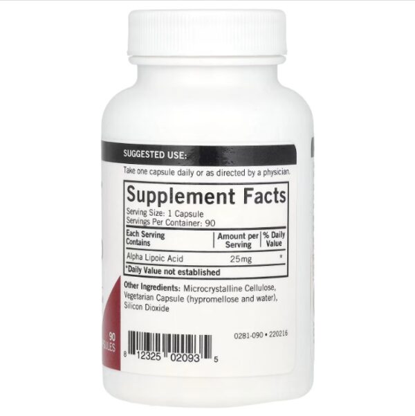 ACIDO ALFA-LIPOICO 25 MG X 90 CAPS - Imagen 2
