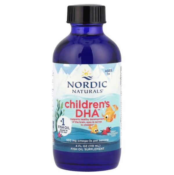 DHA PARA NIÑOS DE 1 A 6 AÑOS, FRESA, 530 MG,119 ML