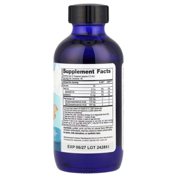 DHA PARA NIÑOS DE 1 A 6 AÑOS, FRESA, 530 MG,119 ML - Imagen 2