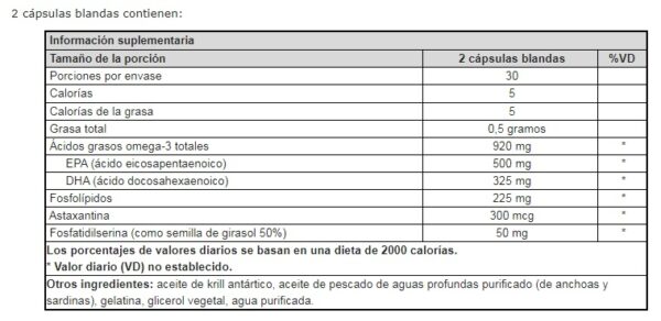 ACEITE DE KRILL OMEGANEEDS X 60 CAPS - Imagen 2