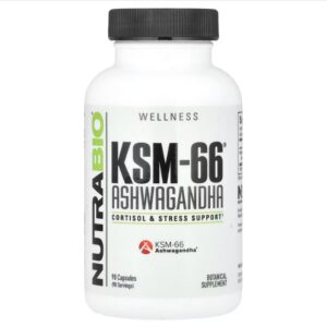 ASHWAGANDHA, GINSENG INDIO KSM-66, 600 MG X 90 VCAPS