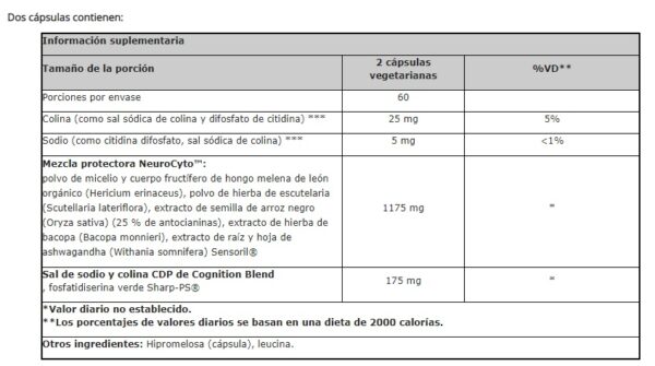 BDNF ESSENCIAL X 120 CAPS - Imagen 2