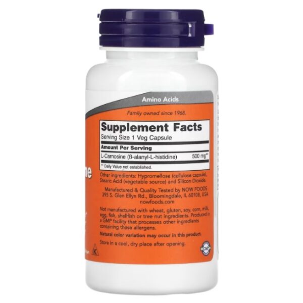 L-CARNOSINA 500 MG X 50 CAPS - Imagen 2