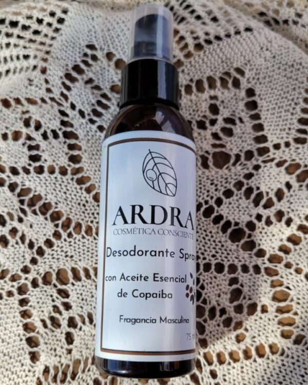 DESODORANTE SPRAY CON ACEITE ESENCIAL DE COPAIBA