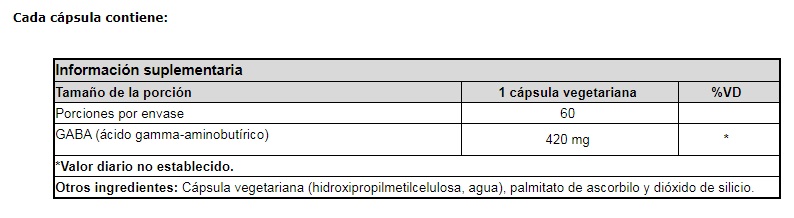 GABA 420 MG X 60 CAPS - Imagen 2