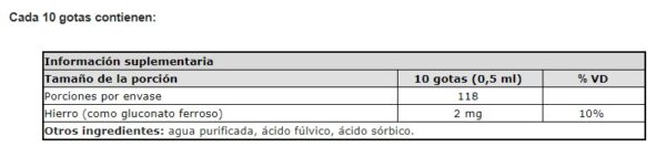 IONIC IRON - HIERRO IÓNICO X 60 ML - Imagen 2