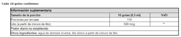 LITIO IONICO LIQUIDO X 50 ML - Imagen 2