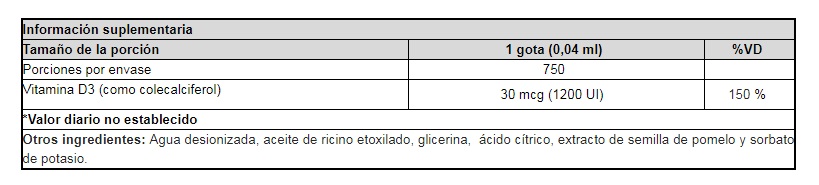 VITAMINA D3 MICELLIZADA X 1 FLOZ - Imagen 2