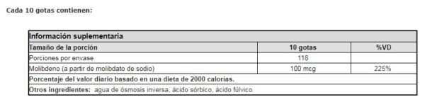 MOLIBDENO IÓNICO LIQUIDO X 60 ML - Imagen 2