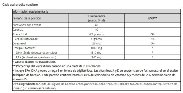 OMEGA 3 SABOR FRUTILLA X 237 ML NORDIC NATURALS - Imagen 2