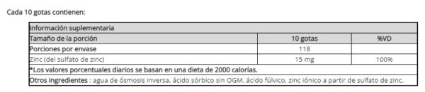 ZINC IONICO LIQUIDO X 60 ML - Imagen 2
