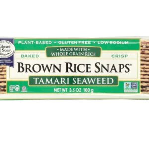 GALLETAS HORNEADAS DE ARROZ INTEGRAL DE GRANO ENTERO, ALGA MARINA TAMARI X 100 GR
