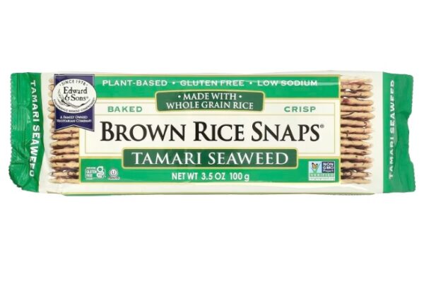 GALLETAS HORNEADAS DE ARROZ INTEGRAL DE GRANO ENTERO, ALGA MARINA TAMARI X 100 GR