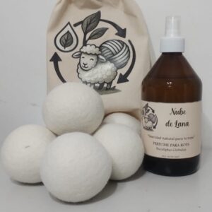 COMBO BOLAS DE LANA + PERFUME PARA ROPA - EUCALIPTUS GLOBULUS