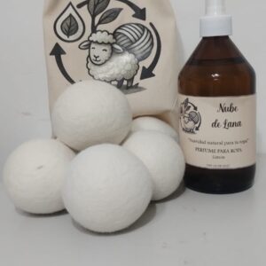 COMBO BOLAS DE LANA + PERFUME PARA ROPA - LIMÓN