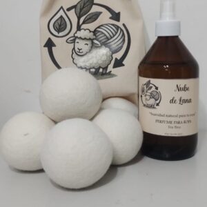 COMBO BOLAS DE LANA + PERFUME PARA ROPA - TEA TREE
