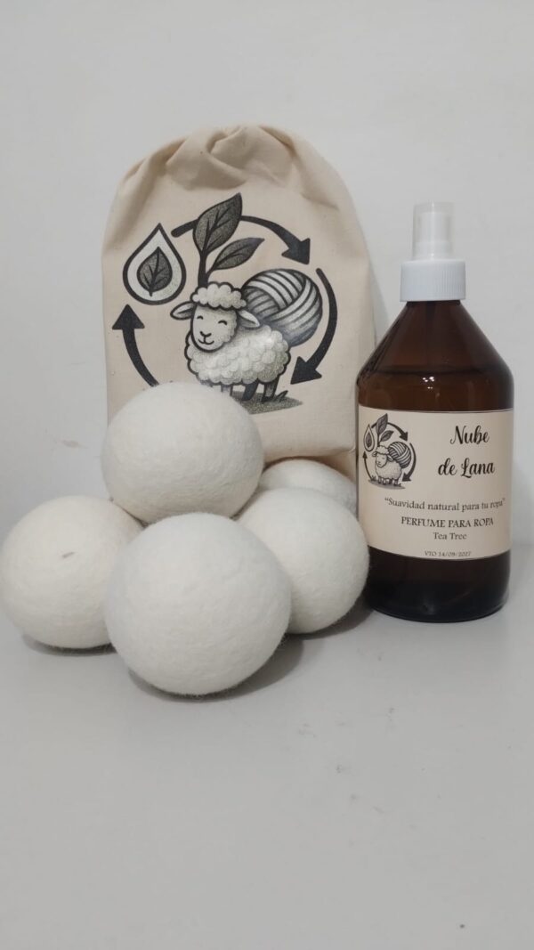 COMBO BOLAS DE LANA + PERFUME PARA ROPA - TEA TREE